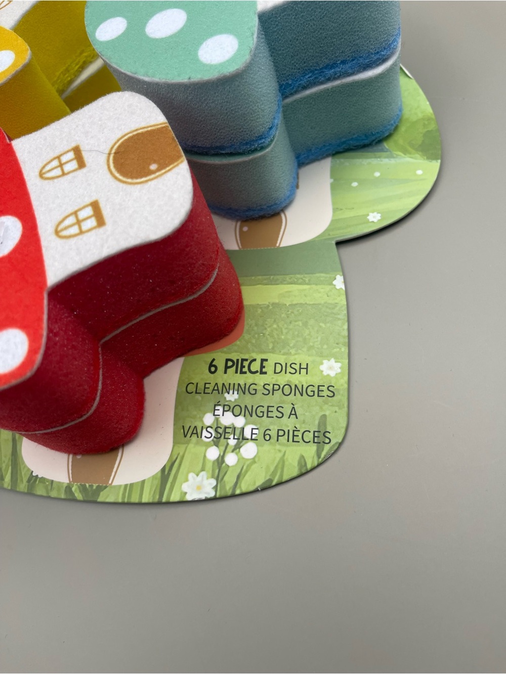 CWC Mushroom Dish Sponges - Red, Yellow, Green - Picture 4 of 4